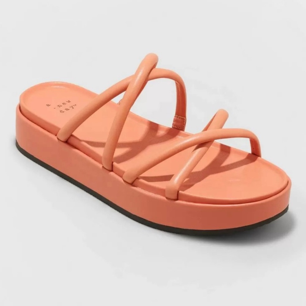 A New Day Dory Platform Heels  Apricot Orange